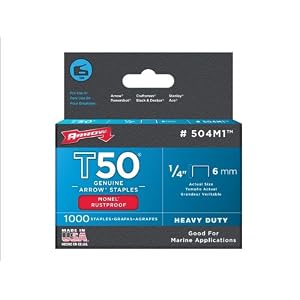 Arrow Fastener 504 Genuine T50 1 4-Inch Staples, 1,250-Pack by Arrow