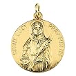 14K Yellow Gold St. Lucy Medal - 18.00mm