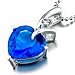 September Birthstone Heart Crystal 925 Sterling title=