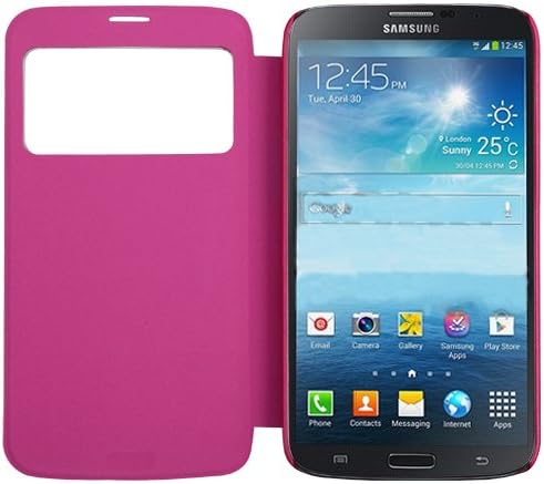 Pink Book-Style Wallet Pouch Phone Cover Case for SAMSUNG GALAXY MEGA i527 6.3 + FREE PRIMO DESIGN CARTOON FOLDABLE TOTE BAG