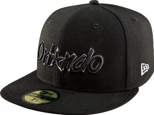 NBA Orlando Magic Hardwood Classics Basic Black and White 59Fifty Cap, Black/White, 7 1/8