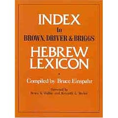 INDEX TO BROWN, DRIVER, AND BRIGGS HEBREW LEXICON
