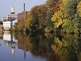 IMAGE OF Textile Mills Along the Blackstone River, Pawtucket, Rhode Island Premium Poster Print, 12x16