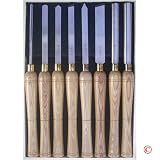 TD Industrial 8 pc High Speed M2 Steel Wood Turning Lathe Chisel Set