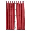 Tadpoles Basic Solid Red 2-pc. Set  63" Curtain Panels