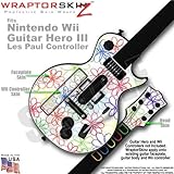 Kearas Flowers on White Skin by WraptorSkinz TM fits Nintendo Wii Guitar He ....
