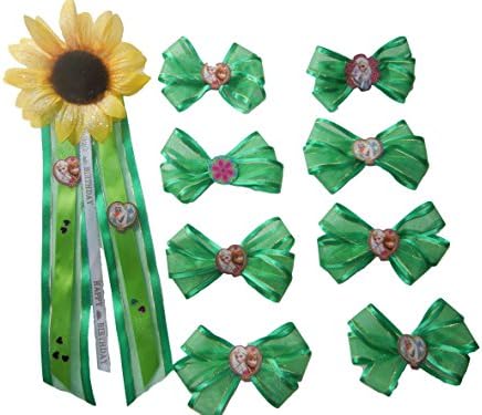 Frozen Fever Guest of Honor Birthday and Ribbon Bow 8 Pieces