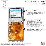 iPod Nano (2nd Gen) Tune Tattoo Skin Kit - Chrome Drip on Fire - By TuneTattooz