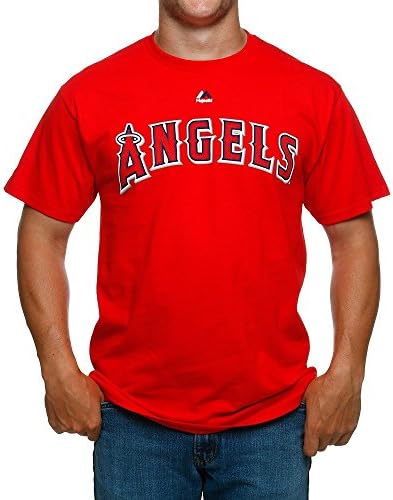 Los Angeles Angels of Anaheim MLB Men's Wordmark Crew Neck T-Shirt (Medium)