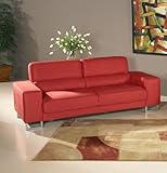 Modern All Micro Fiber Sofa by Chintaly Imports - Chrome (BAYVIEW-SF)