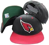 Arizona Cardinals Black/Red Two Tone Plastic Snapback Adjustable Plastic Snap Back Hat / Cap