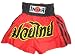 Muay Thai Shorts - Red with Black and Yellow.