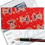 Betty Boop Lenticular Check Book Cover, Changing Image pattern, Red