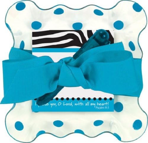 Notepad Set Turquoise White Dots Zebra Print