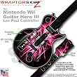 Lightning Pink Skin by WraptorSkinz TM fits Nintendo Wii Guitar Hero III (3) Les Paul Controller (GUITAR NOT INCLUDED)