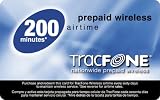TracFone Prepaid Airtime Card, 200 Units, for all TracFone Phones