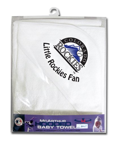 Colorado Rockies Hooded Baby Towel (White)