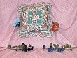 Pink Floral Star 16" Throw Pillow