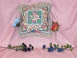 Pink Floral Star 16" Throw Pillow