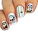 Christmas New Year Holiday Assortment Nail Art Water Slide Tattoo Decals & One Glow In The Dark Sheet - Holiday Stamps, Snowman, Santa, Bells, Snowflakes - Pack of 10