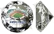 Dodger Stadium On A 4" Diamond Glass. Jewelry Box Included