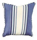 Classic Slipcovers Printed Classic Stripe Canvas Pillow, Blue