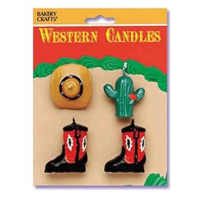 Western Cakes Candles - Cowboy Boots, A Hat AND A Cactus