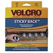 Velcro Sticky-Back Hook & Loop Fastener Roll In Dispenser Box, 3/4in X 15 Ft., Black (VEK90081)
