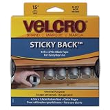Velcro Sticky-Back Hook & Loop Fastener Roll In Dispenser Box, 3/4in X 15 Ft., Black (VEK90081)