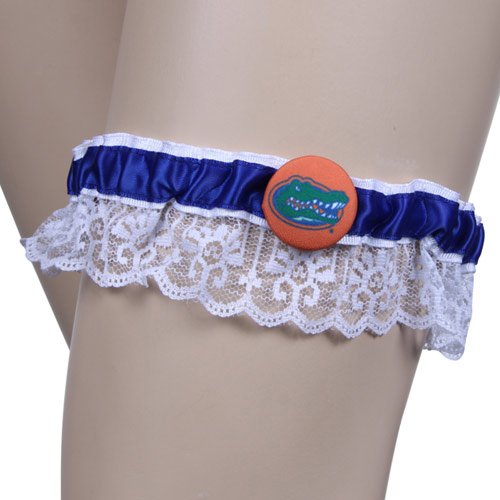 Florida Gators Ladies Royal Blue-Orange Logo Garter With Lace