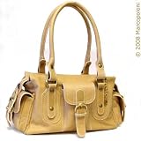 MICHELA - Italian Leather Faux-Buckle Satchel
