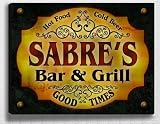 Sabre's Bar & Grill 14'' x 11'' Collectible Stretched Canvas