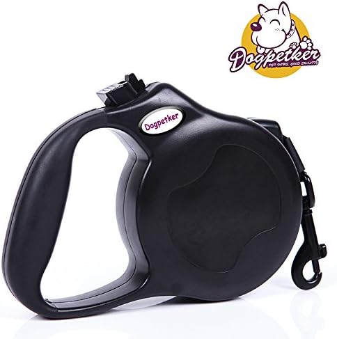 Dogpetker dog Retractable leash 26 Ft With Sturdy Nylon Rope, Comfortable Hand Grip, One Button Brake &amp; Lock for Small Medium Large Dogs,Perfect for Training Backyard Use and Walking