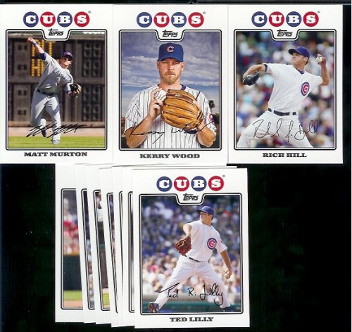 2008 Topps Chicago Cubs Series 1&2 Baseball Cards Complete Team Set of 21 cards including Alfonso Soriano, Derrek Lee, Carlos Zambrano and more !