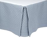 King Charles Matelasse Queen Bedskirt, Powder Blue King Charles Matelasse Queen Bedskirt, Powder Blue