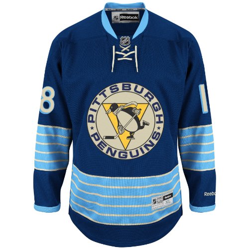NHL Men's Pittsburgh Penguins #18 James Neal Reebok Edge Premier Player Jersey (Navy, Large)