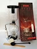 J & G Japanese Traditional Style Syphon Coffee Maker TCA-5 (2 Cups-20 Ounces Capacity),The Most Best Way to Make Delicious Coffee, Included Alcohol Lamp & Lamp Holder, Lower Bowl w/Stand, Upper Bowl, Upper Bowl Cover , Measuring Spoon, Filter ,Wood Sticker, Comes with Beautiful Box, Perfect for Yourself or Birthday Gifts and Christmas Present. Super Saving .Satisfaction Guaranteed !