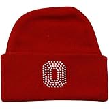 NCAA Ohio State Buckeyes Newborn Girls Scarlet Rhinestone Knit Beanie
