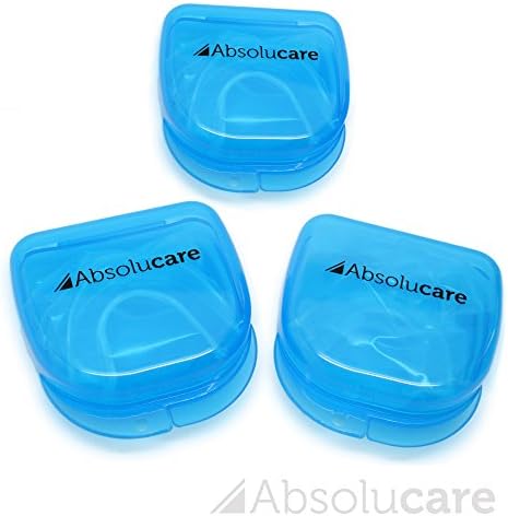 Absolucare Teeth Grinding Mouth Guard - Night Dental Protector Set of 3 + Cases
