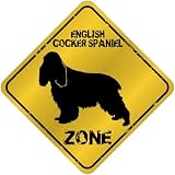 New  English Cocker Spaniel Zone - Old / Vintage  Crossing Sign Dog