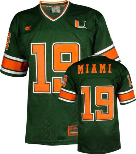 Buy Miami Hurricanes All Time Team Color Youth Football Jersey