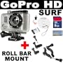 GoPro HD Surf HERO High-Definition Waterproof Digital Camera + Gopro 1.4 Inch - 2.5 Inch Roll Bar Mount + SD 8GB Memory Card