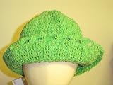 Ht55l, Hand Croheted Lime Gimp Floppy Hat for Todlers and Teens