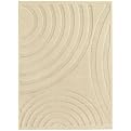 Circles Contemporary Rug - Ivory (Rectangle)
