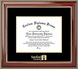 Samford University Bulldogs - Embossed Seal - Mahogany Gold Trim - Diploma Frame
