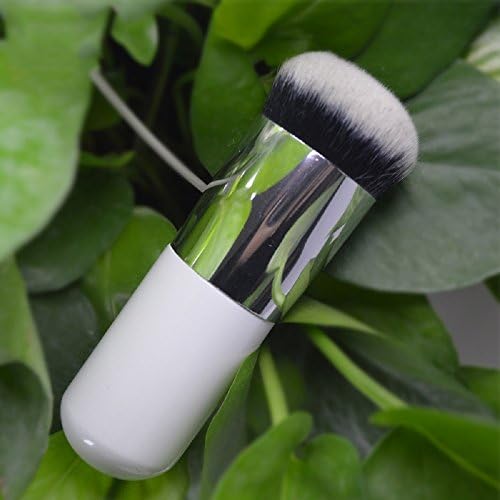 LaiFeiYa - Makeup Foundation Brush Flat Top Kabuki for Face Makeup Brushes Synthetic and Natural Best for flawless Powder Brush Large (Silver)
