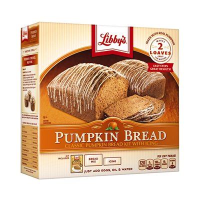 Libby's All Natural 2 Loaves Pumpkin Bread Kit With Icing 56.1oz(Pack of 3)