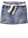 Gap Crochet belted denim mini skirt