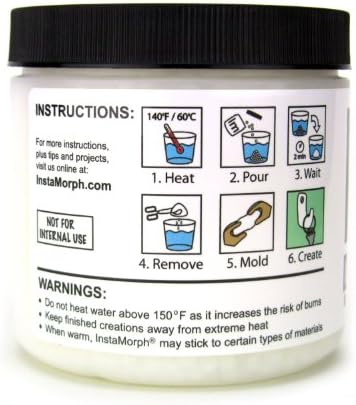 InstaMorph Moldable Plastic, 12 oz, Super Strong Moldable Plastic Pellets