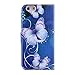 IKASEFU (TM) Colorful Painting Butterfly Flower Star Heart Series Soft Inner Skin Leather Protective Stand Case Cover Compatible with iPhone 6 Plus with 5.5inch Screen(2014 Release)(Purple Butterfly)